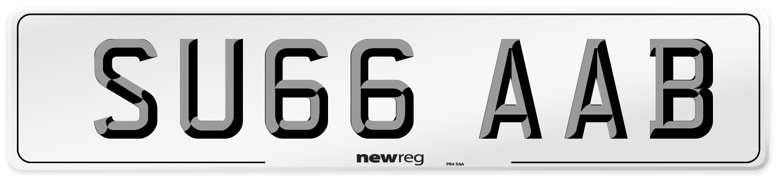 SU66 AAB Number Plate from New Reg